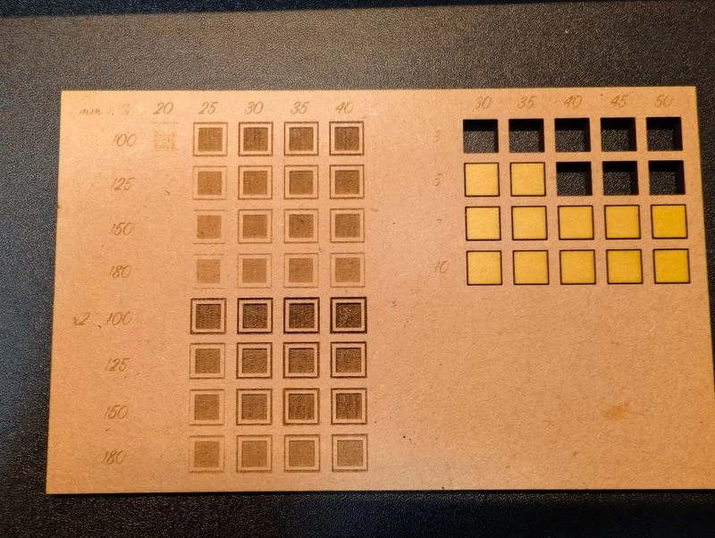 [beamo 30W]MDFの彫刻・カットの比較